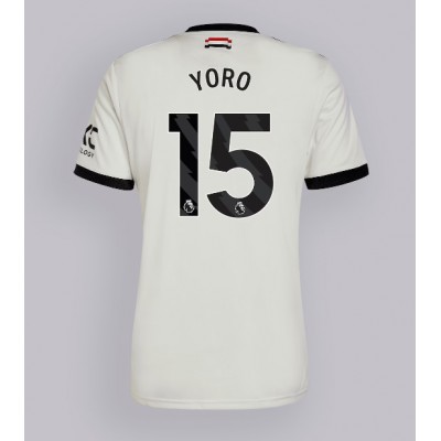 Moški Nogometni dresi Manchester United Leny Yoro #15 Tretji 2024-25 Kratek Rokav Moški Nogometni dresi Manchester United Leny Yoro #15 Tretji 2024-25 Kratek Rokav